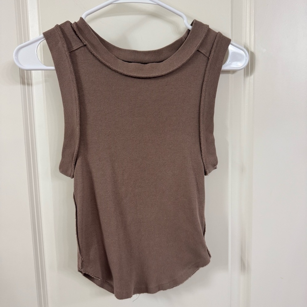 We The Free Tan Muscle Tee